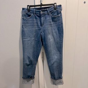 NYDJ high rise cuffed cropped jeans